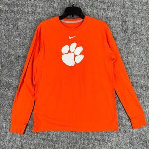 Nike Orange Long Sleeve Tee with White Logo